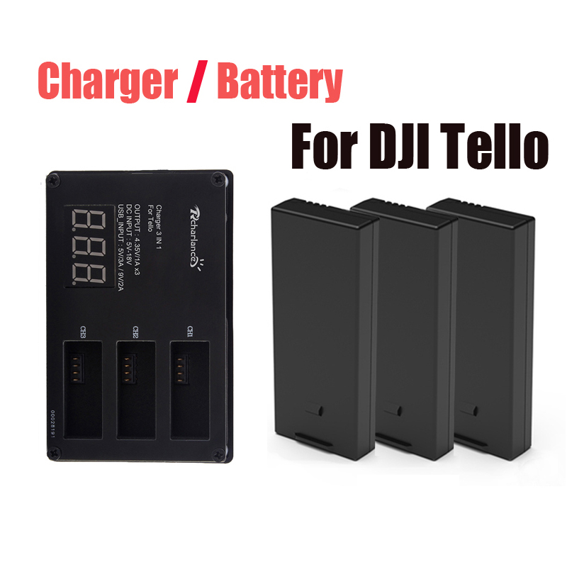 Drone Charging Hub - Bateria dji tlello original/drone tello carregador